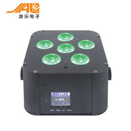 Dj stage light battery quad rgbwa uv 6in1 par light 6x18w battery wireless dmx led uplight for wedding 