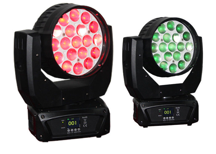 540°Pan 270°Tilt 19pcs 12W RGBW 4in1 LED Moving Head Light Zoom Wash Moving Head Light