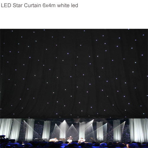 Super Bright RGBW6x 4m LED Star Curtain , Backdrop Curtain Cloth for Stage Background