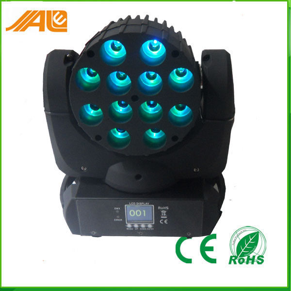 12 x 10w Rgbw 4in1 DJ Stage Moving Head Wash Led High Brightness