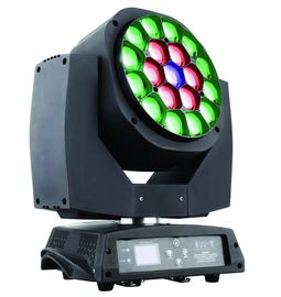 Rgbw 19 *1 5W LED Moving Head Light Rotation With Zoom Angle 4 to 60 degree