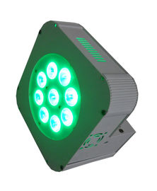 Battery Wireless Operated Full Color Wireless LED Par Cans 9pcs LED Flat Par Light